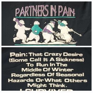 Vintage t-shirt Single Stitch Partners in Pain Marathon long sleeve